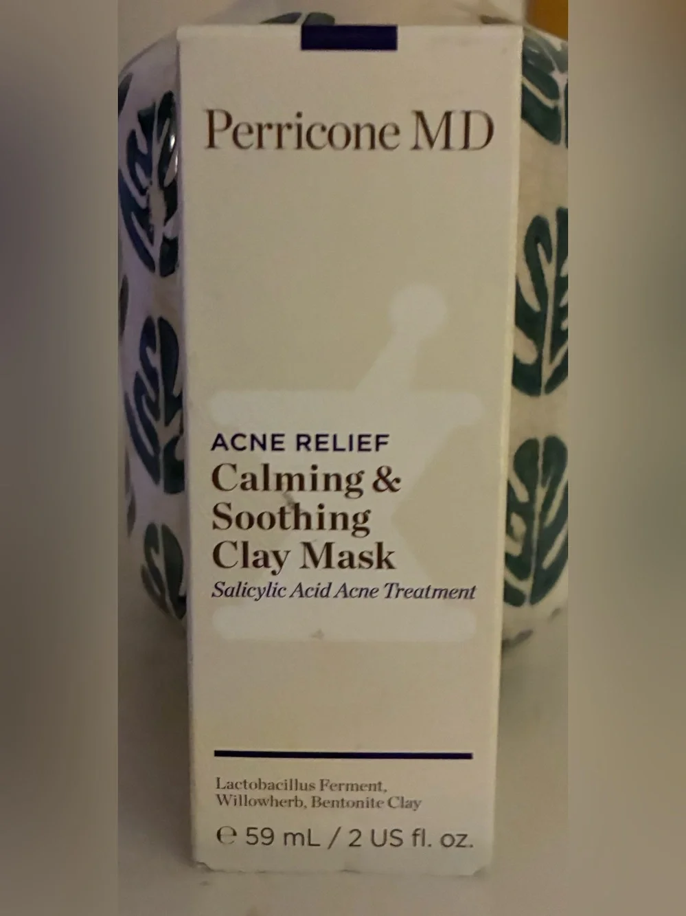 Perricone MD Acne Relief Clay Mask 2 oz & No Makeup Lip Oil 0.18 oz Set
